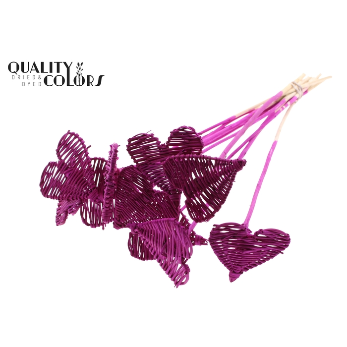 <h4>Lata Heart 8cm on stem Hat type Lilac</h4>