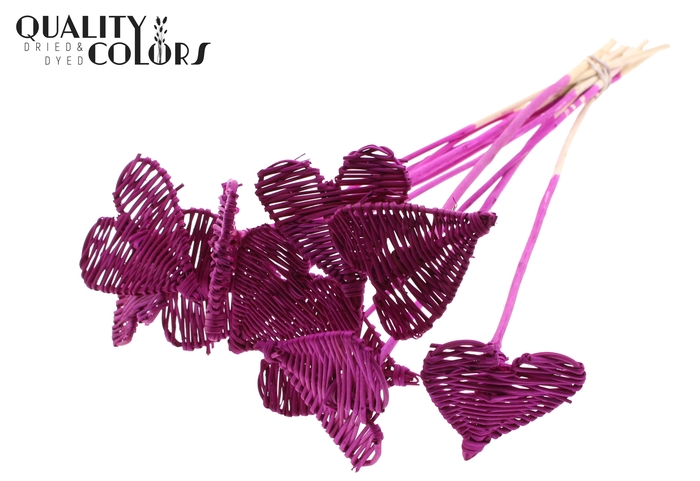 Lata Heart 8cm on stem Hat type Lilac