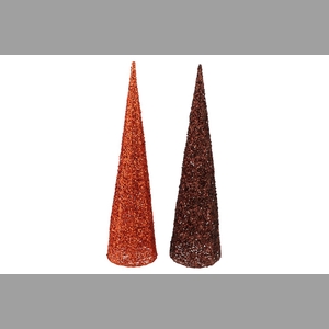 Sparkle Copper/bronze Cone Tree Led30 Ass 90x21x27cm