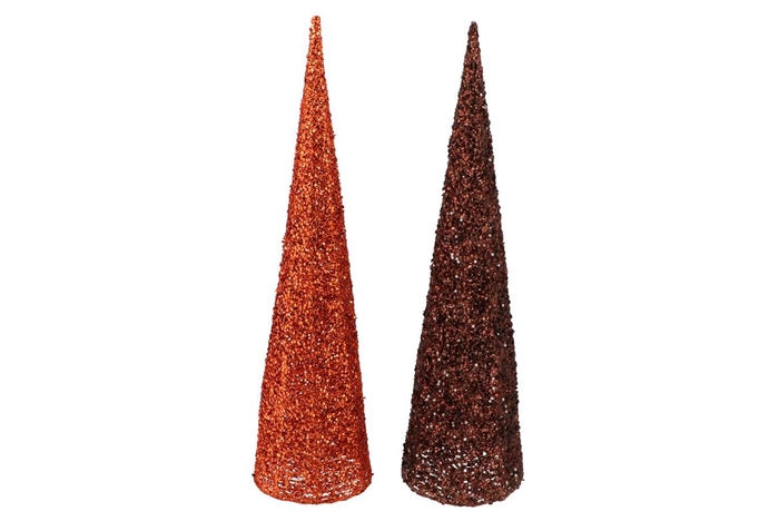 <h4>Sparkle Copper/bronze Cone Tree Led30 Ass 90x21x27cm</h4>