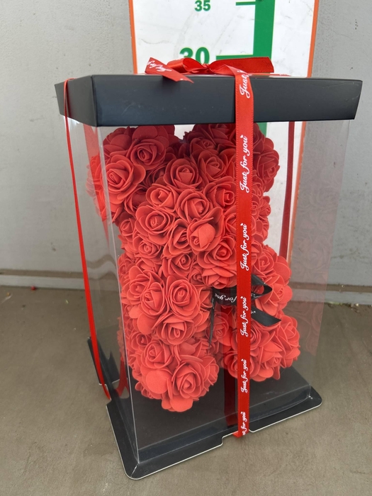 <h4>ARR BEER ZIJDE ROOS RED 28 CM</h4>