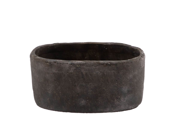 <h4>Iron Stone Grey Oval 28x16x13cm</h4>