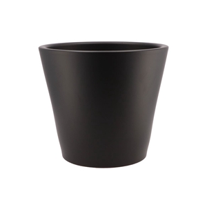 Vinci Matt Black Container Pot 29x26cm