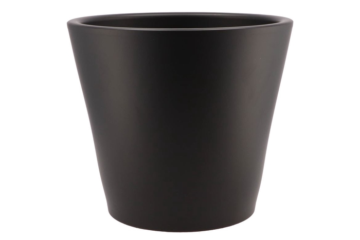 Vinci Matt Black Container Pot 29x26cm