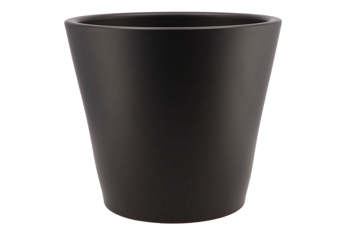 <h4>Vinci Matt Black Container Pot 29x26cm</h4>