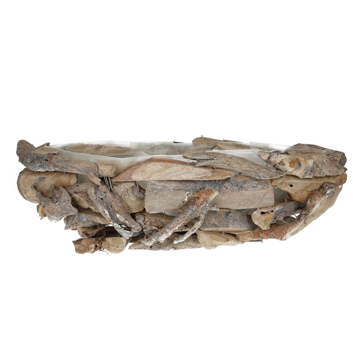 Hout Planter drijfhout 42*22*14cm
