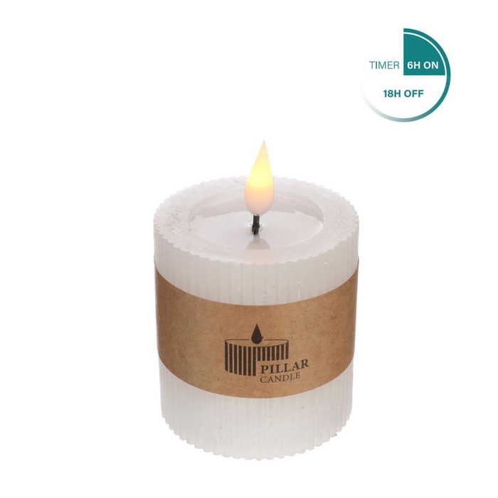 <h4>Candle LED cylin.rib d07*7.5cm ex.AAA</h4>