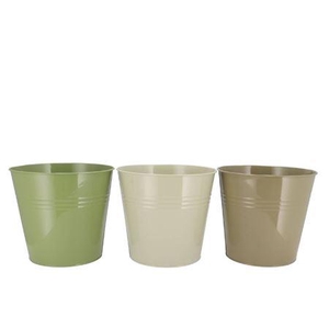 Zinc Summer Green Mix Bucket Basic Ass 25x22x17cm