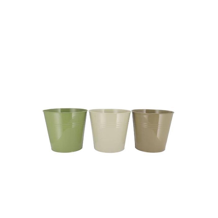 <h4>Zinc Summer Green Mix Bucket Basic Ass 25x22x17cm</h4>