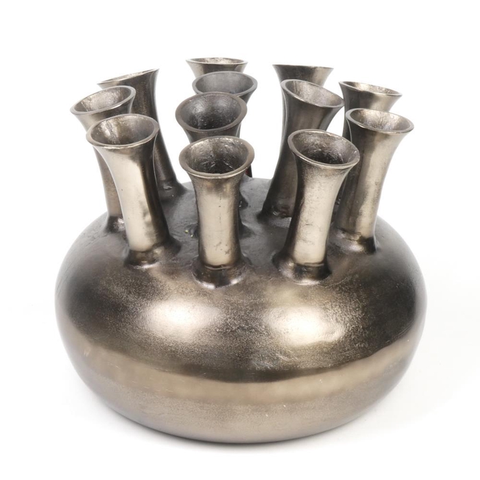 <h4>Alu Vase Antique Nickel O 50c</h4>