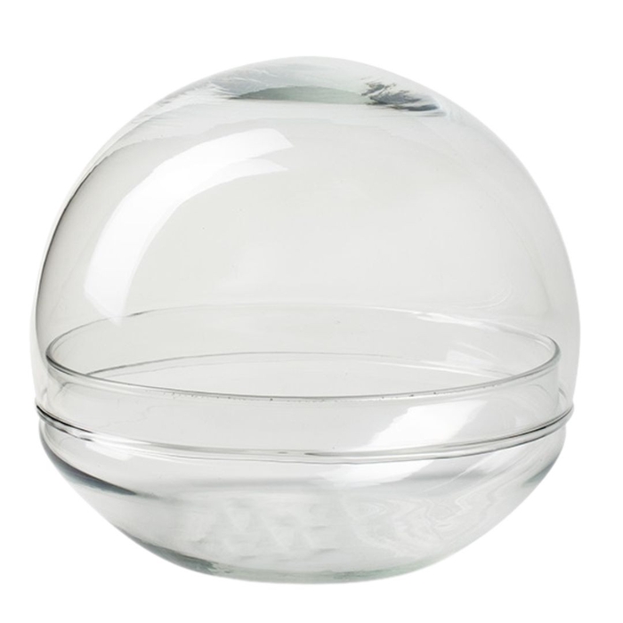 <h4>Glass Cloche+bowl Biodome d20*18cm</h4>