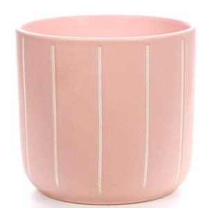 P&PURE Fleur ceramics pink: 54 x 5 in multi purpose tray