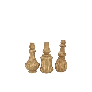 Mika Majestic Gold Vase Curves Ass 13x25cm