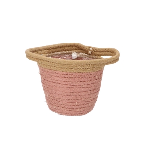 Tripoli Pink Pot Basket 15x14cm