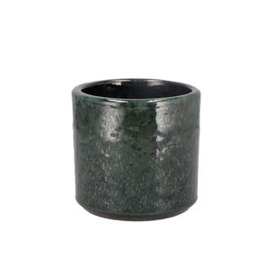 Javea Cilinder Pot Glazed Green 13x12cm