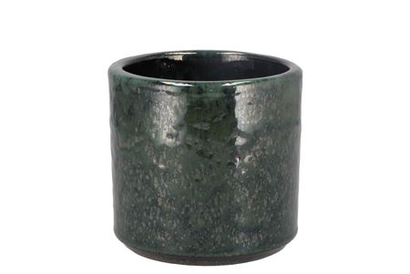 <h4>Javea Cilinder Pot Glazed Green 13x12cm</h4>