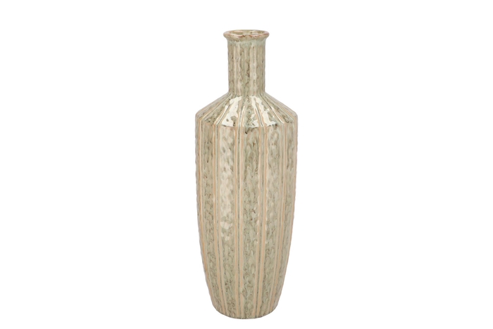 Sifan Green Vase Long 15x15x41cm Nm