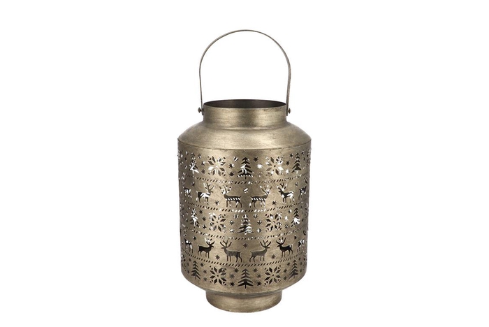 Kaya Gold Lantern X-mas Metal 21x33cm