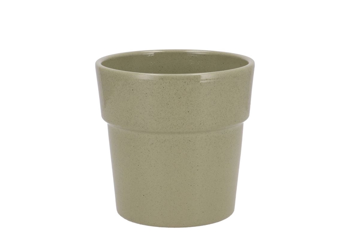 <h4>Ceramic Kiwi Stone Pot Orchid Edge 13cm</h4>