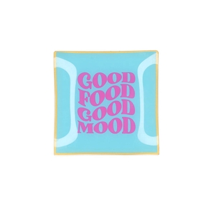 Plate Square Good Food Good Mood 18x18x2cm