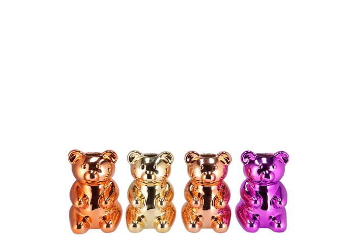 <h4>Candy Bear Metallic Mix Vase Ass 7x7x10</h4>