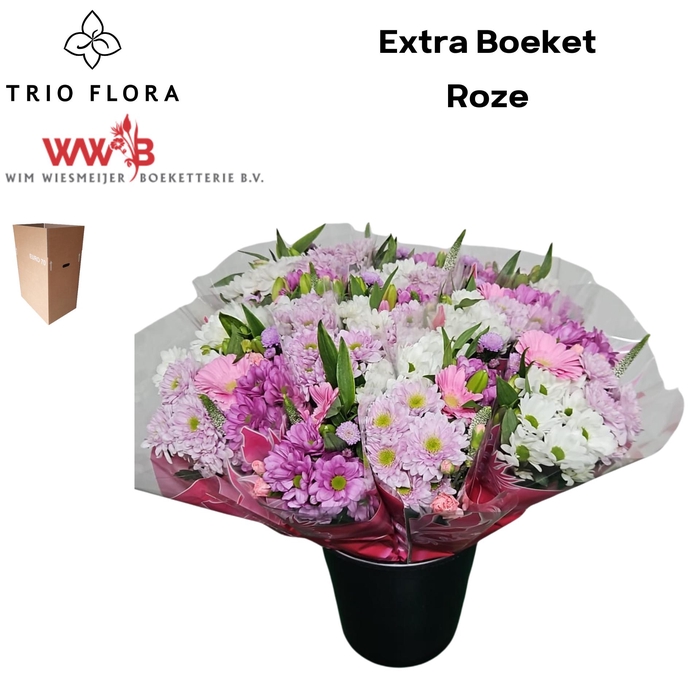<h4>Boeket Extra Aqua Box Roze</h4>
