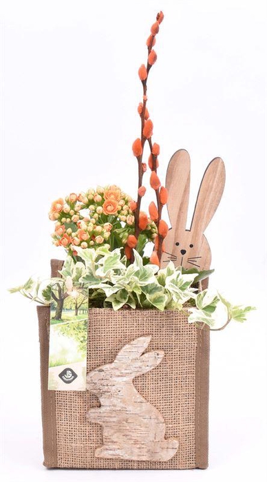 <h4>Jutezak met paasdecor13x11cm</h4>