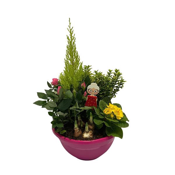 <h4>Buitenschaal arrangement GM3 Middel Fuchsia</h4>