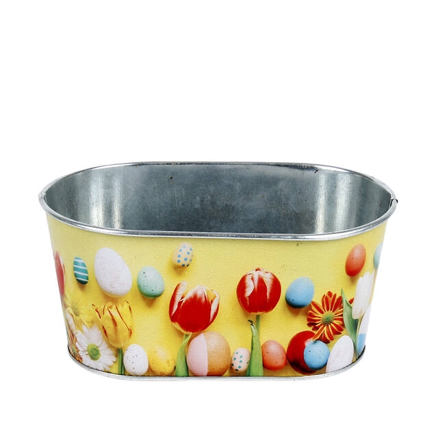 <h4>Bowl Flowering Easter zinc 19.5x11.5xH9.3cm</h4>
