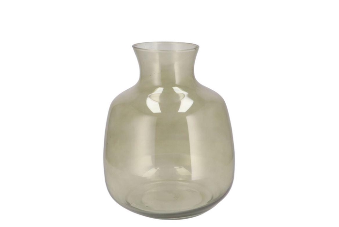<h4>Mira Olive Green Glass Bottle Big 16x16x19cm</h4>