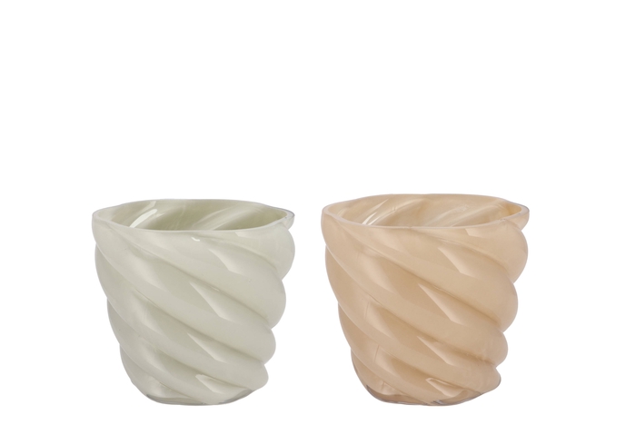 Mae Cozy Sand Vase Swirl 18x18x16cm
