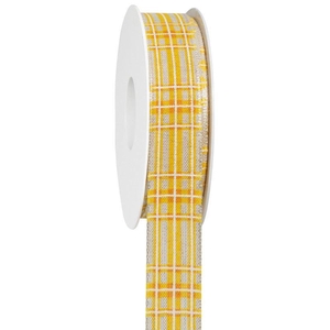 Lint Tartan draad 25mmx18mtr geel