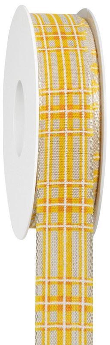 <h4>Lint Tartan draad 25mmx18mtr geel</h4>