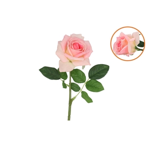 Silk Rose Real Touch Open Light Pink 43cm Nm