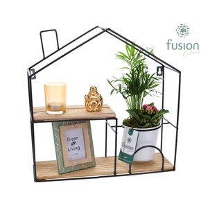 Wandhuis metaal met arrangement