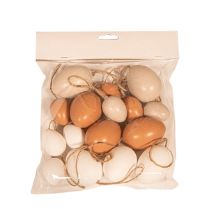 Ass. Eieren 4-6cm. Wit/bruin 16/zak