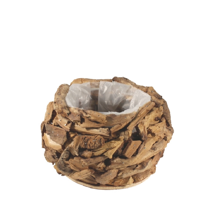 <h4>Hout Planter drijfhout d20*14cm</h4>