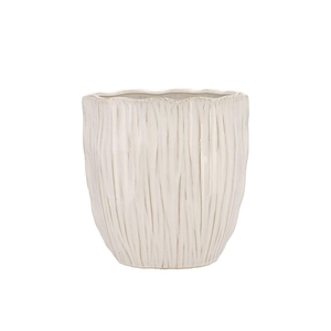 Lima White Pot Oval 31x18x21cm Nm