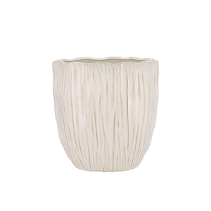 Lima White Pot Oval 31x18x21cm Nm