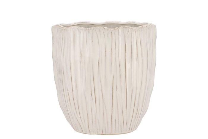 <h4>Lima White Pot Oval 31x18x21cm Nm</h4>