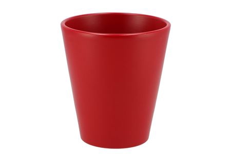 <h4>Ceramic Red Matt Pot Orchid 15cm</h4>