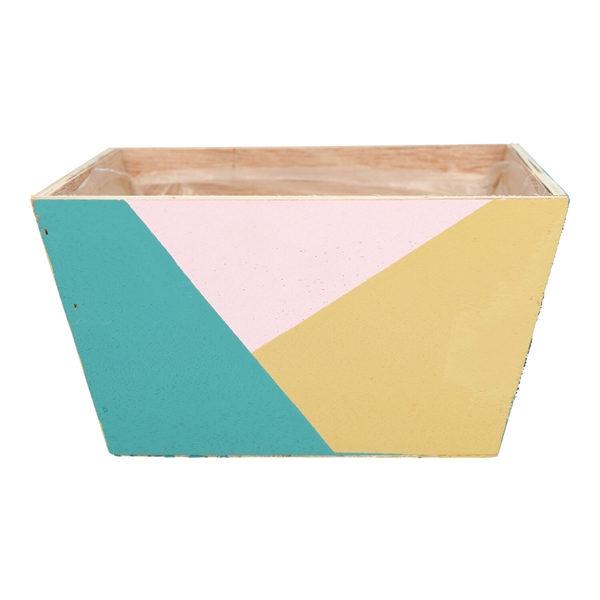 <h4>Planter Levi 18x18x10 ochre \\ petrol</h4>