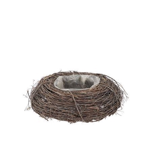 Wreath Elm Branches Planter Grey With Bottom 30x10