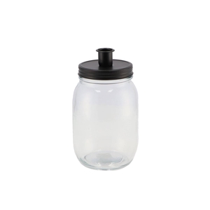 Candle Jar Black 11x17cm