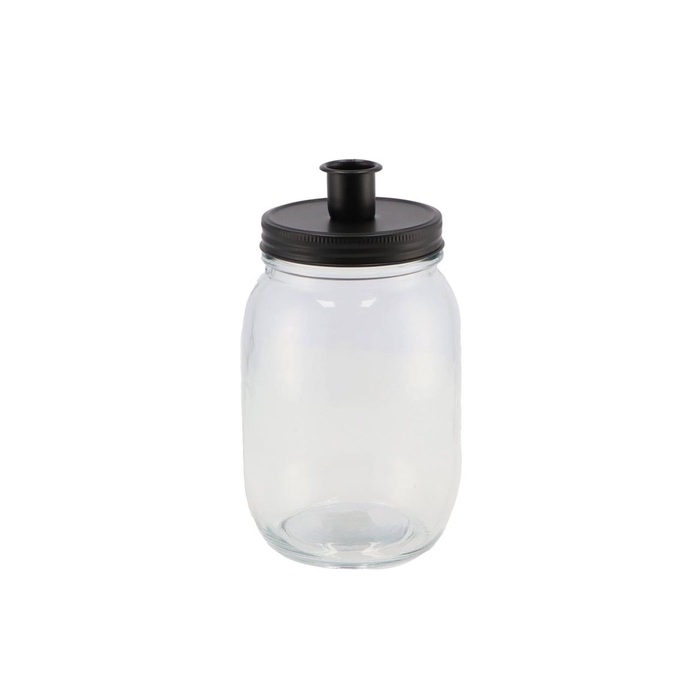 <h4>Candle Jar Black 11x17cm</h4>