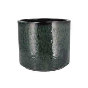 Javea Cilinder Pot Glazed Green 24x21cm