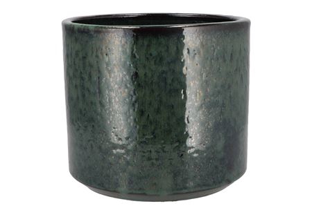 <h4>Javea Cilinder Pot Glazed Green 24x21cm</h4>