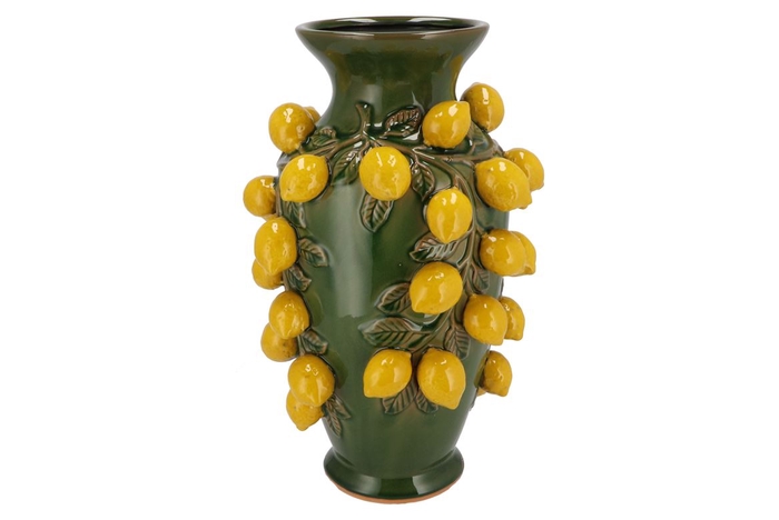 <h4>Fruit Lemon Green Vase 24x38cm Nm</h4>