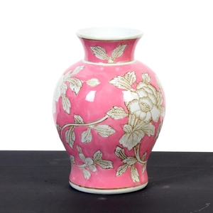 Porcelain vase H18cm pink