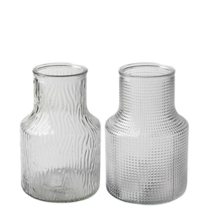 Glas Fles Pisa d12*18.5cm ass.